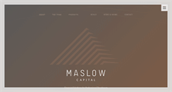 Desktop Screenshot of maslowcapital.com
